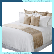 Chăn ga gối khách sạn vải trắng trơn